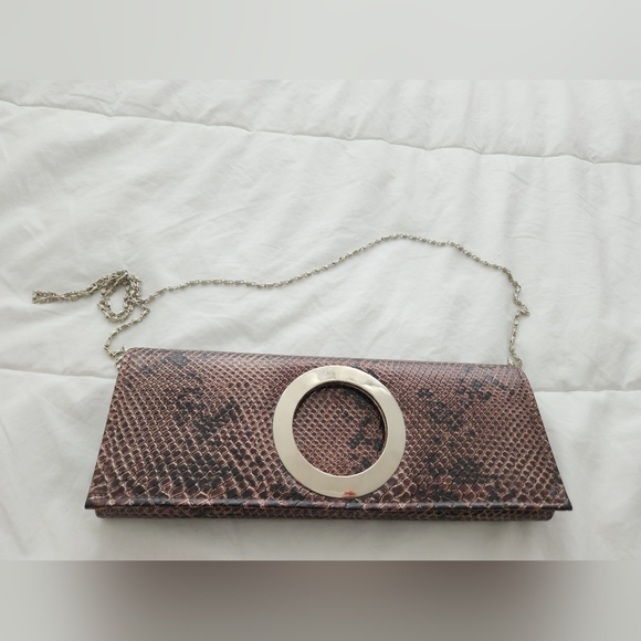 Snakeskin evening clutch/purse - Picture 3 of 12